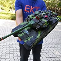 Radio Tanque de Batalla Principal Modelo Controlado Toy RC Tanque Panzer- Tipo Oruga Todoterreno Remoto Controlar Coche…